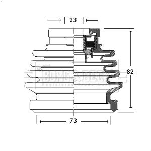 BORG & BECK gofruotoji membrana, kardaninis velenas BCB2754